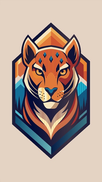 un logotipo de un tigre con un triángulo en él