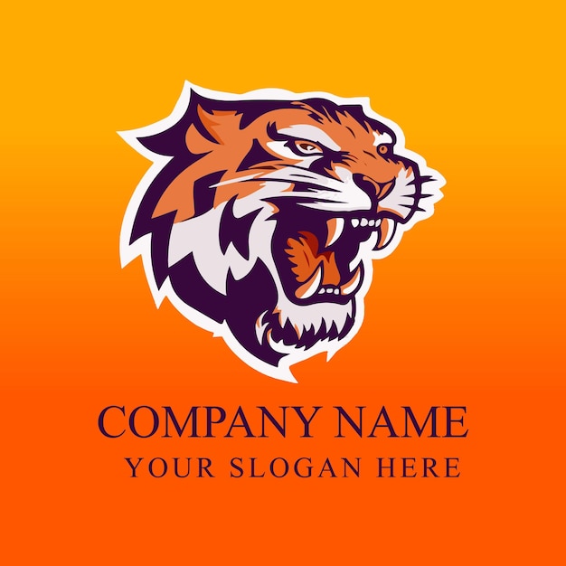 El logotipo del tigre vectorial