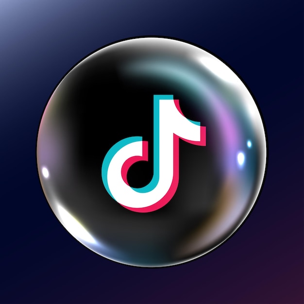 el logotipo de tiktok diseño de íconos de estilo burbuja