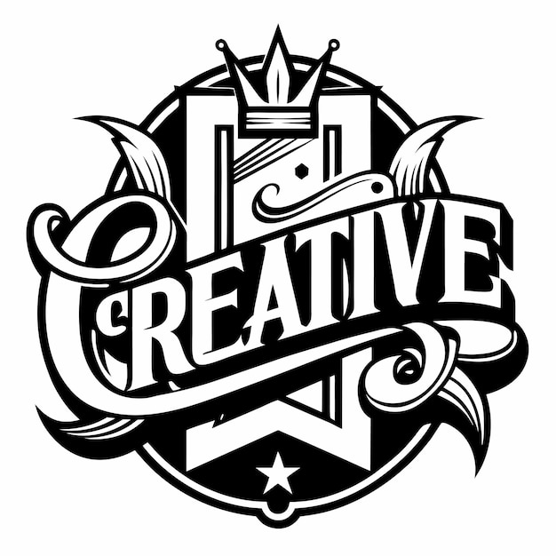 El logotipo de la tipografía creativa