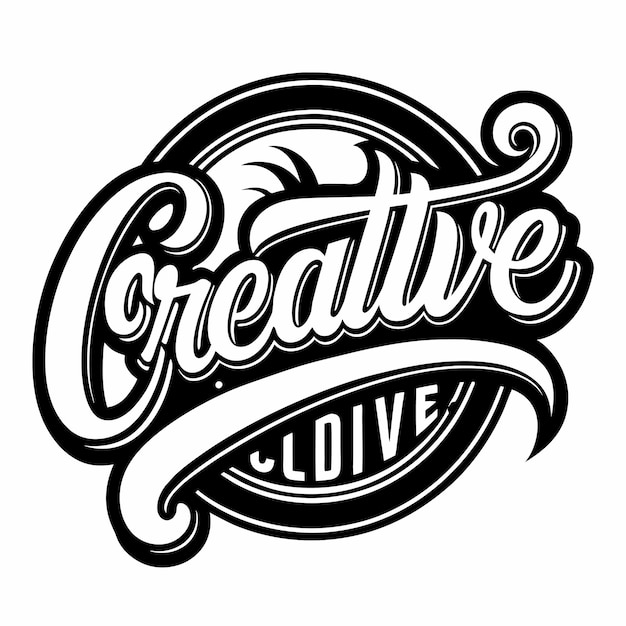 El logotipo de la tipografía creativa