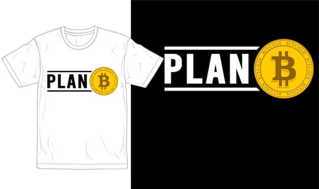 Logotipo y tipografía gráfica de diseño de camiseta de bitcoin.