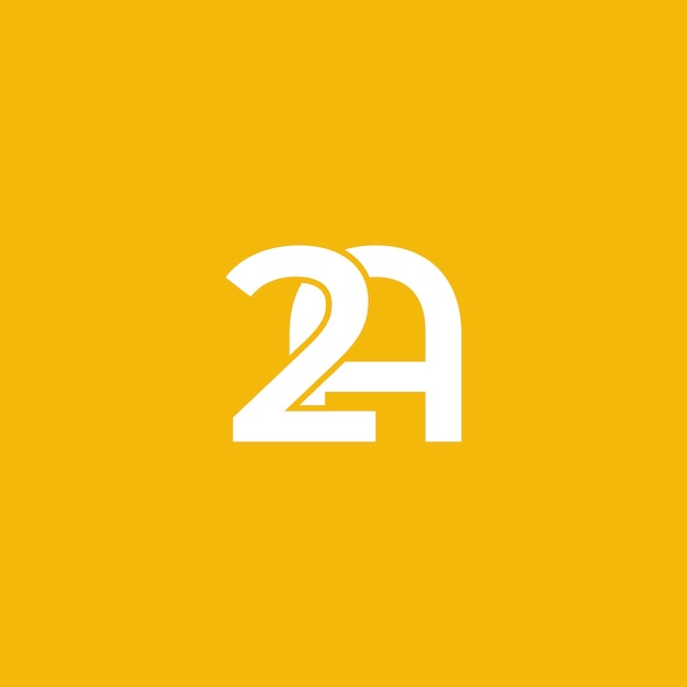 Logotipo de la tipografía de una letra, un número, un monograma
