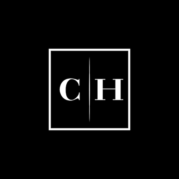 Logotipo de tipografía minimalista CH