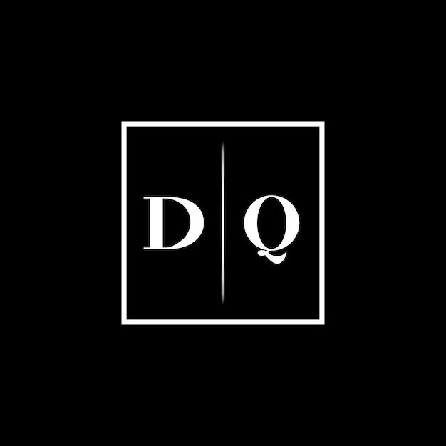 El logotipo de la tipografía minimalista de DQ