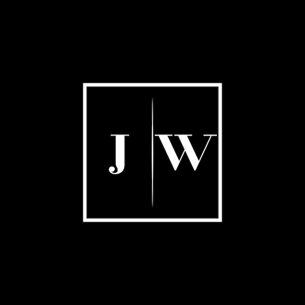 Logotipo de la tipografía minimalista de JW