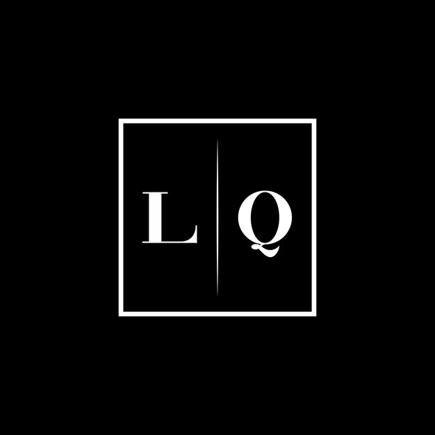 Logotipo de tipografía minimalista de LQ