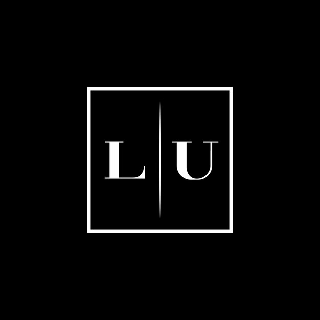 Logotipo de tipografía minimalista de LU