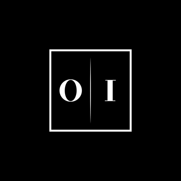 Logotipo de tipografía minimalista de OI
