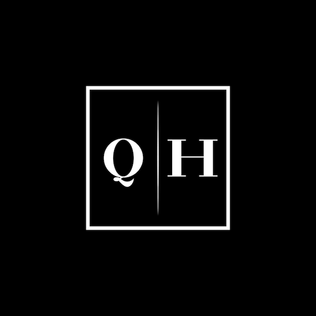 El logotipo de la tipografía minimalista QH