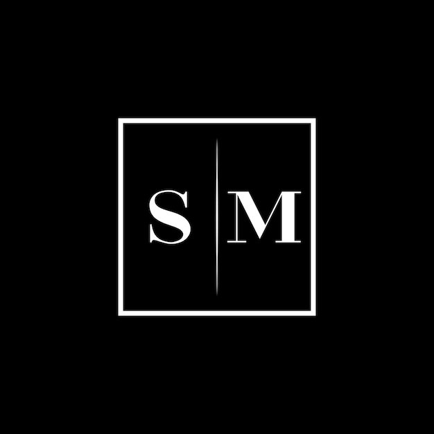 El logotipo de la tipografía minimalista SM