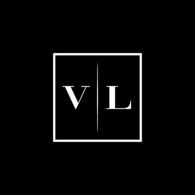 Logotipo de tipografía minimalista de VL