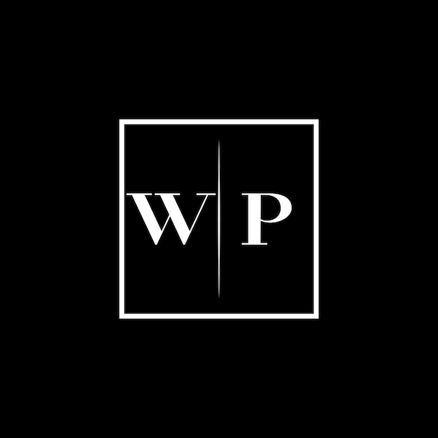 El logotipo de la tipografía minimalista de WP