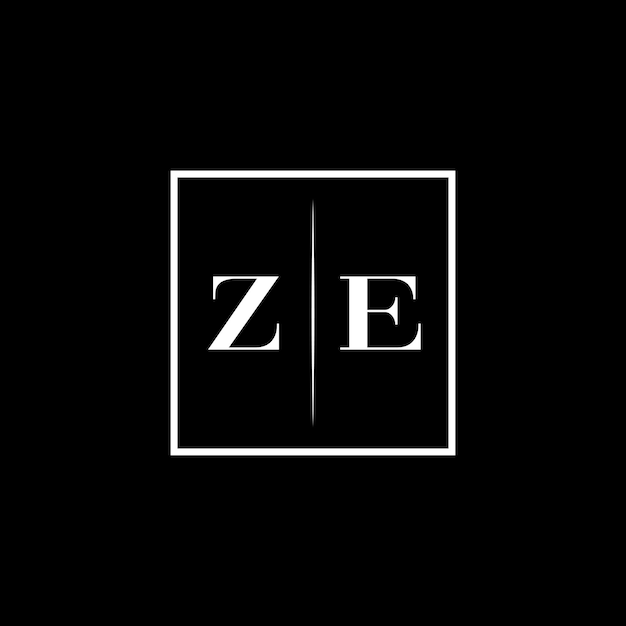 El logotipo de la tipografía minimalista ZE