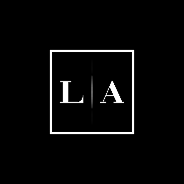 El logotipo de tipografía minimalista de LA