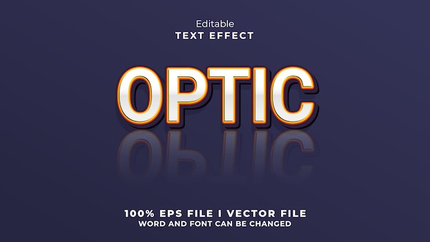 El logotipo de la tipografía de texto óptico editable
