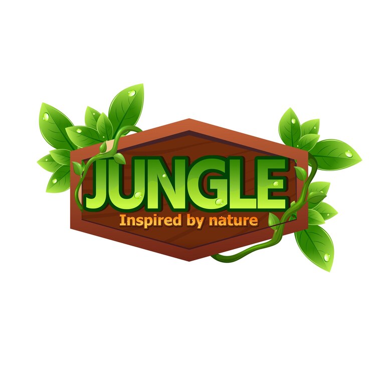 Un logotipo tipográfico para la jungla inspirado en la naturaleza.