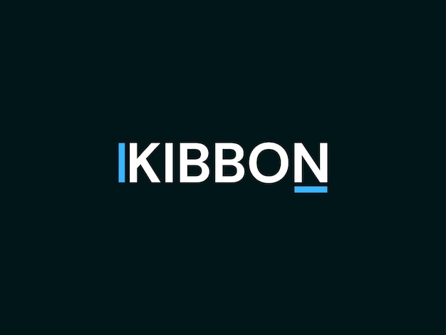 Logotipo tipográfico de Kibbon, diseño de logotipo de Kibbon, plantilla de diseño de logotipo de Kibbon