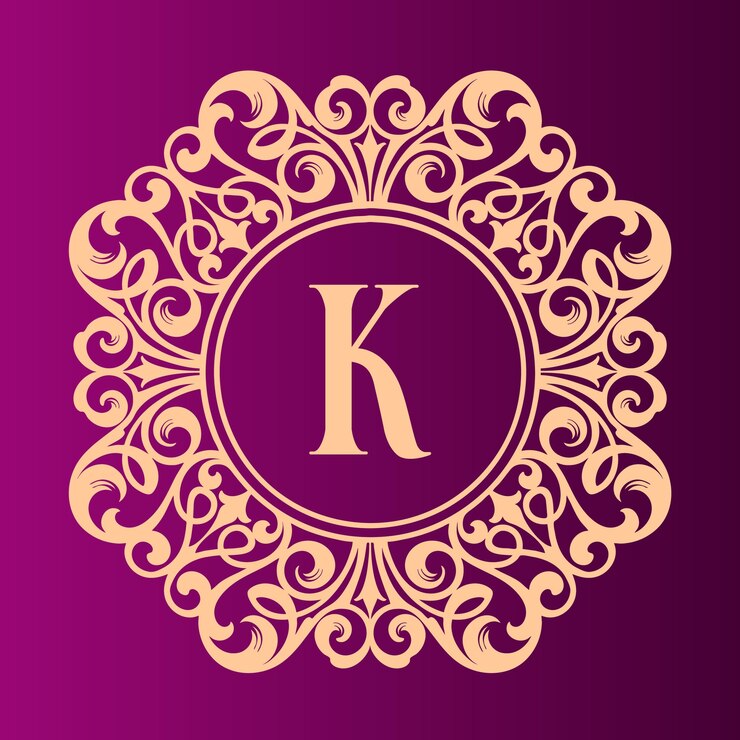 Vector logotipo tipográfico con ornamento de estilo victoriano