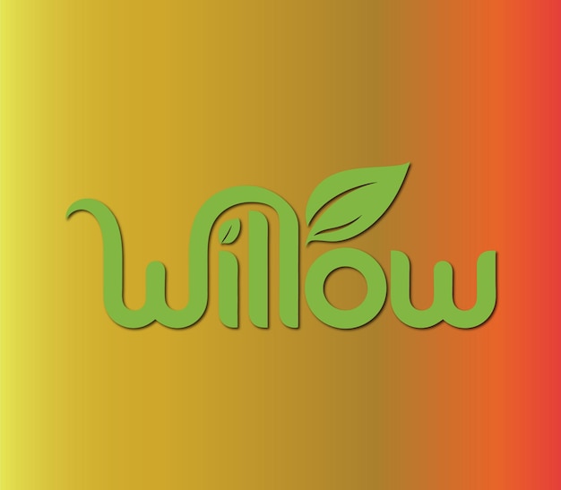 un logotipo titulado Willow ¿Cómo le gustaría proceder con él