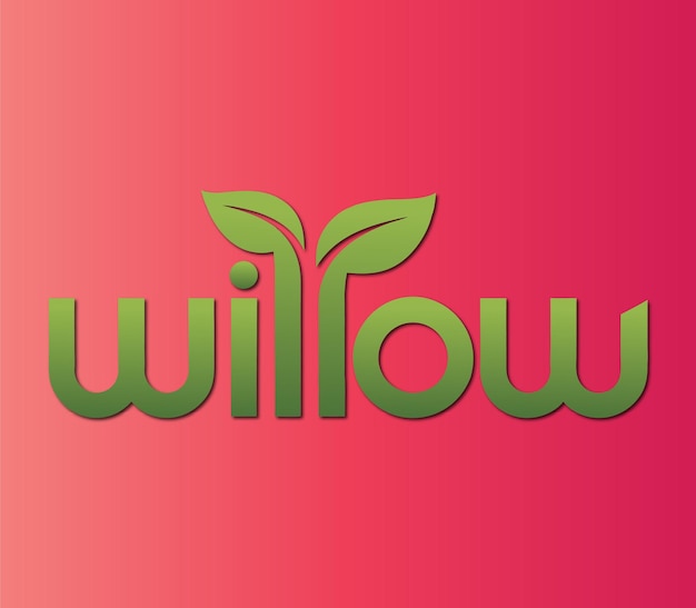 un logotipo titulado Willow ¿Cómo le gustaría proceder con él