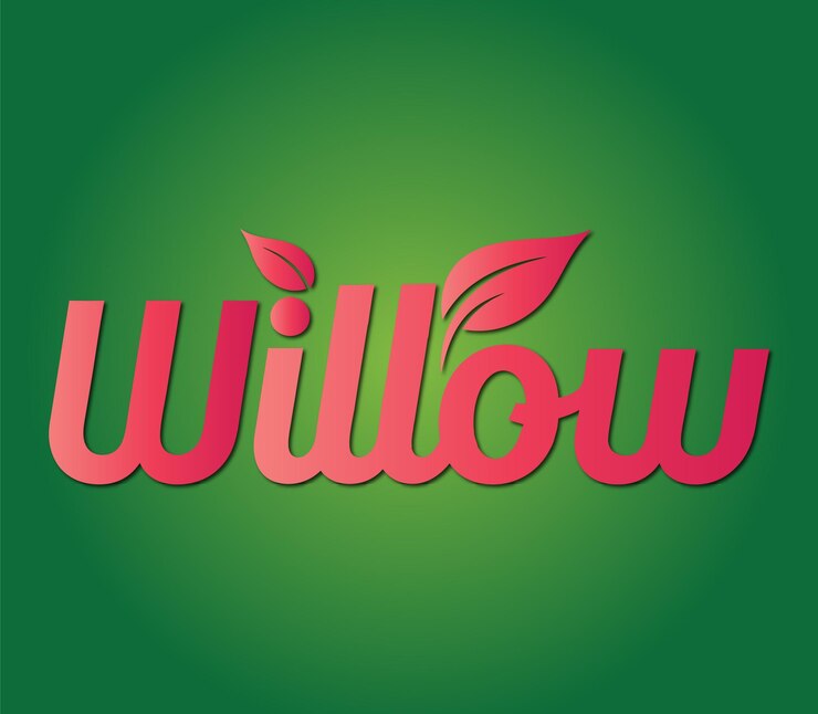 Vector un logotipo titulado willow ¿cómo le gustaría proceder con él