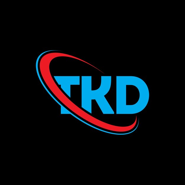 Logotipo de TKD TKD letra TKD diseño de logotipo de letra Iniciales Logotipo TKD vinculado con círculo y mayúscula logotipo de monograma TKD tipografía para negocios tecnológicos y marca inmobiliaria