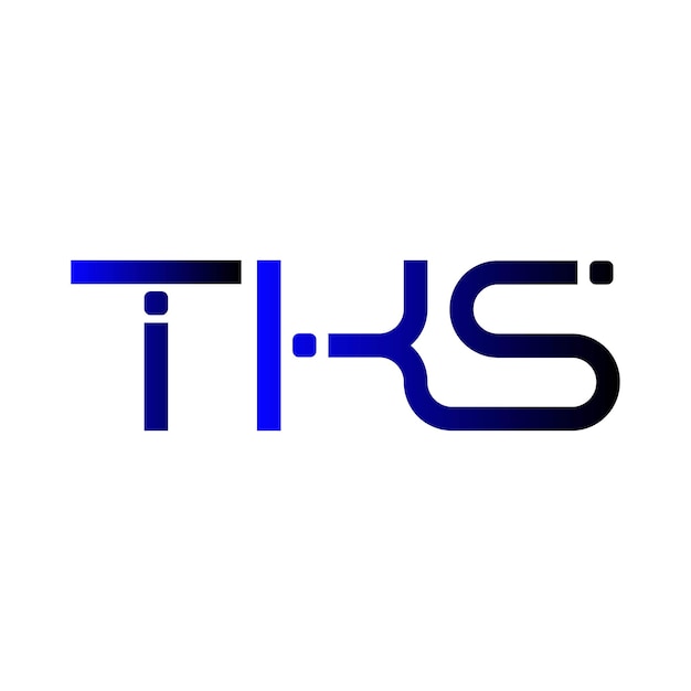 Logotipo de TKS tipografía abstracta diseño vectorial mínimo moderno y sencillo