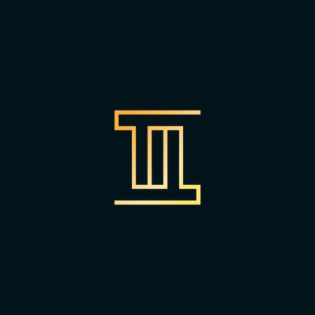Logotipo TL o LT. los logotipos de las letras T y L se pueden invertir.