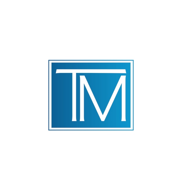 Logotipo TM Símbolo Vector MT Logotipo TM Letra Logotipo M Letra T Logotipo LEtter