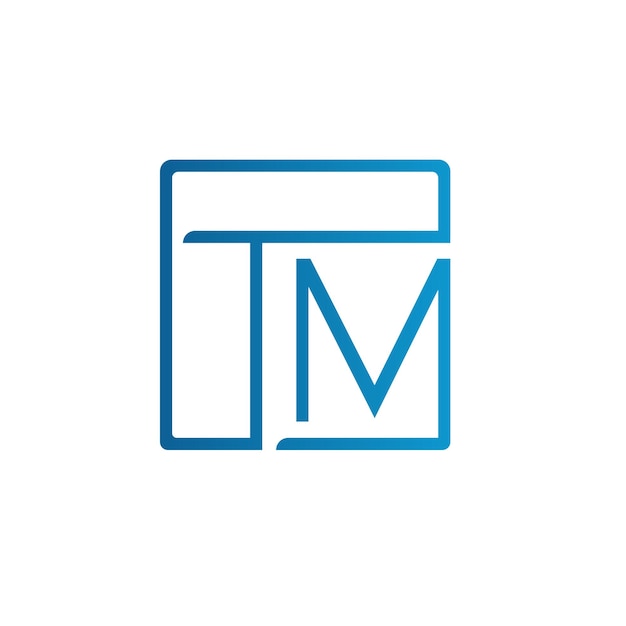 Logotipo TM Símbolo Vector MT Logotipo TM Letra Logotipo M Letra T Logotipo LEtter