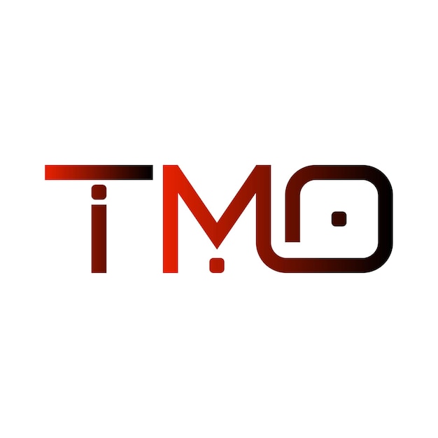 El logotipo de TMO es una tipografía abstracta, un diseño vectorial moderno y minimalista.