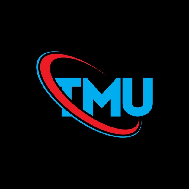 Logotipo TMU letra TMU letra diseño logotipo iniciales logotipo TMU vinculado con círculo y mayúscula logotipo monograma TMU tipografía para negocios de tecnología y marca inmobiliaria