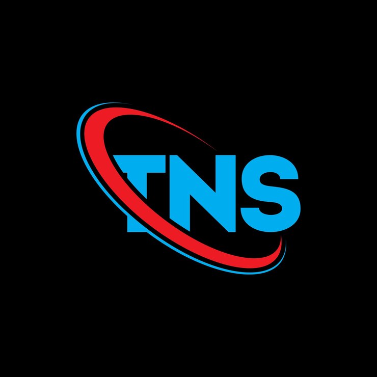 Vector logotipo tns tns letra tns letra diseño de logotipo iniciales tns logotipo vinculado con círculo y mayúscula monograma logotipo tns tipografía para negocios de tecnología y marca inmobiliaria