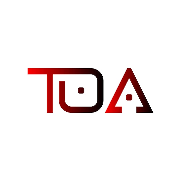 Logotipo TOA tipografía abstracta diseño vectorial mínimo moderno y sencillo