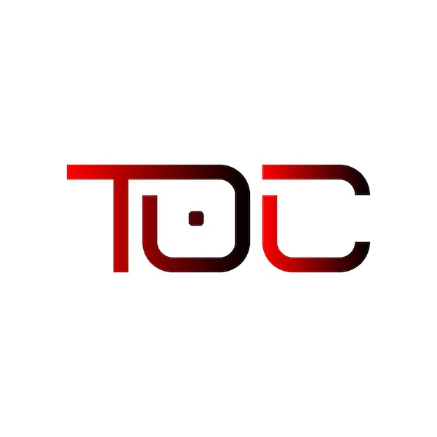 Logotipo de TOC tipografía abstracta diseño vectorial mínimo moderno y sencillo