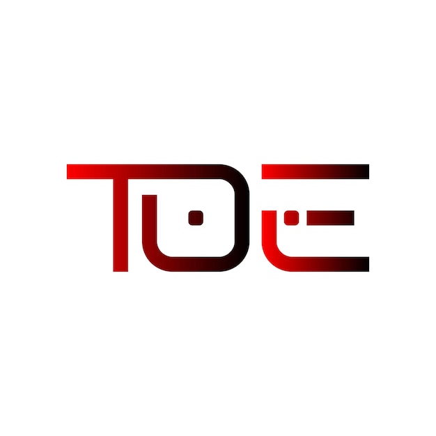 Logotipo TOE tipografía abstracta diseño vectorial mínimo moderno y sencillo