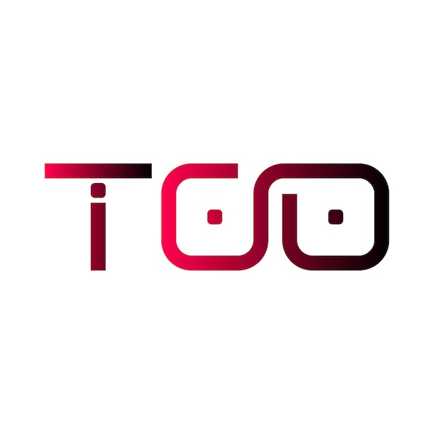 Logotipo TOO tipografía abstracta diseño vectorial mínimo moderno y sencillo