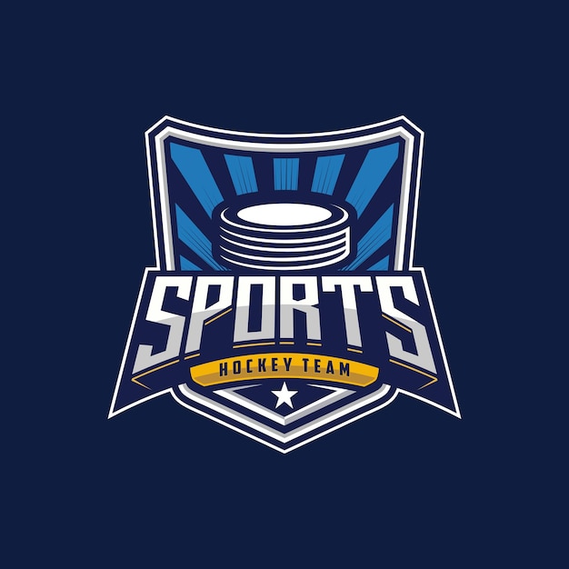Logotipo del torneo de hockey en estilo minimalista moderno Logotipo del equipo de hockey