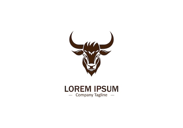 El logotipo del toro, el icono del bisonte, el vector del búfalo, el concepto de Eid al Adha.