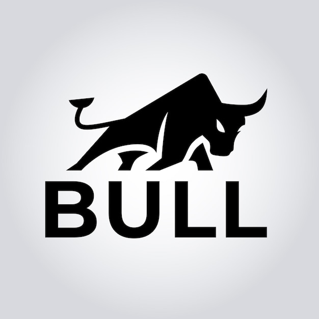 Logotipo de toro minimalista en negro Emblema vectorial elegante para marcas de fitness Logos de restaurante de carne Finance Co