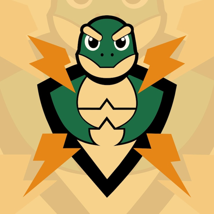 Vector el logotipo de la tortuga enojada