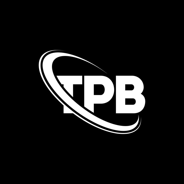 Vector logotipo tpb letra tpb diseño de letra tpb iniciales tpb logotipo vinculado con círculo y mayúscula monograma logotipo tpb tipografía para negocios de tecnología y marca inmobiliaria