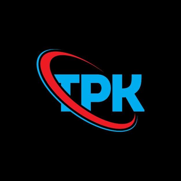 Logotipo TPK letra TPK letra diseño del logotipo Iniciales TPK logotipo vinculado con círculo y mayúscula monograma logotipo TPK tipografía para negocios de tecnología y marca inmobiliaria
