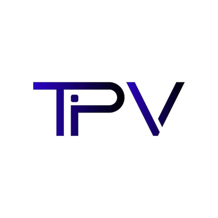 Vector el logotipo de tpv, las iniciales, la marca, la identidad, el monograma, el sello