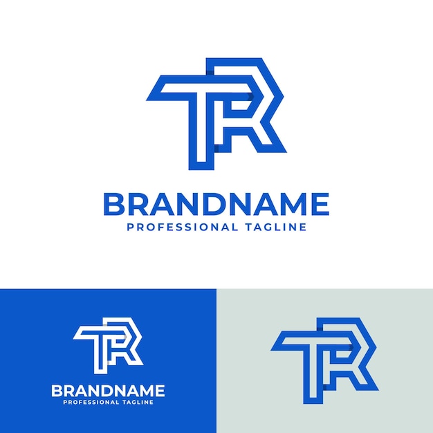 Logotipo TR de iniciales modernas adecuado para empresas con iniciales TR o RT