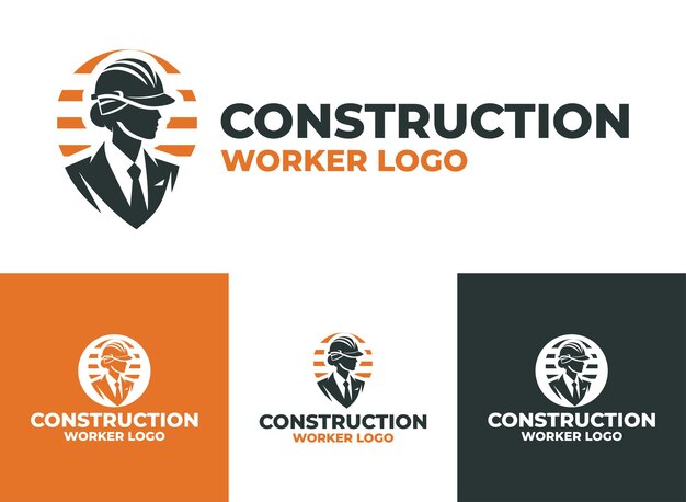 Logotipo del trabajador de la construcción
