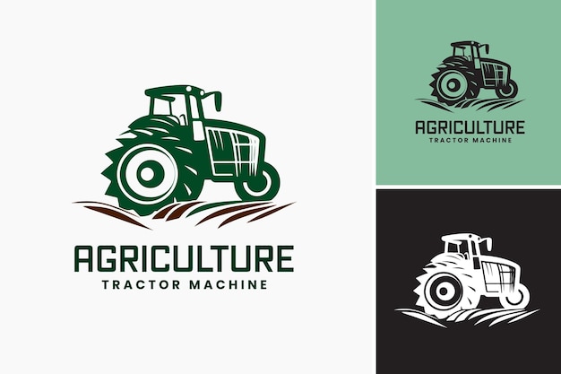 Logotipo de tractor agrícola adecuado para empresas agrícolas, fabricantes de equipos agrícolas