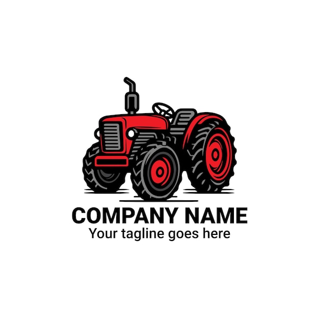Logotipo del tractor para la agricultura y el negocio agrícola