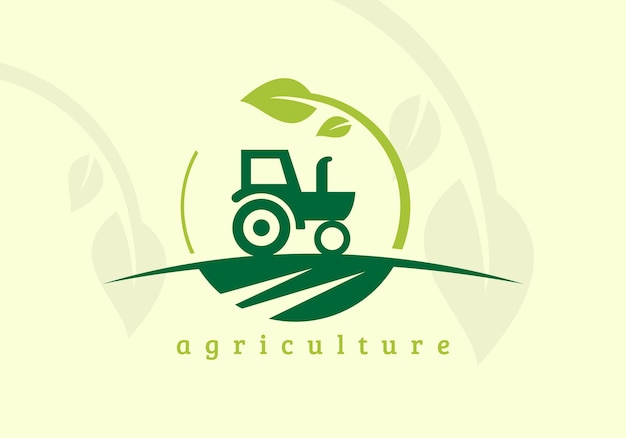 Logotipo de tractor o plantilla de logotipo de granja adecuada para cualquier negocio relacionado con las industrias agrícolas